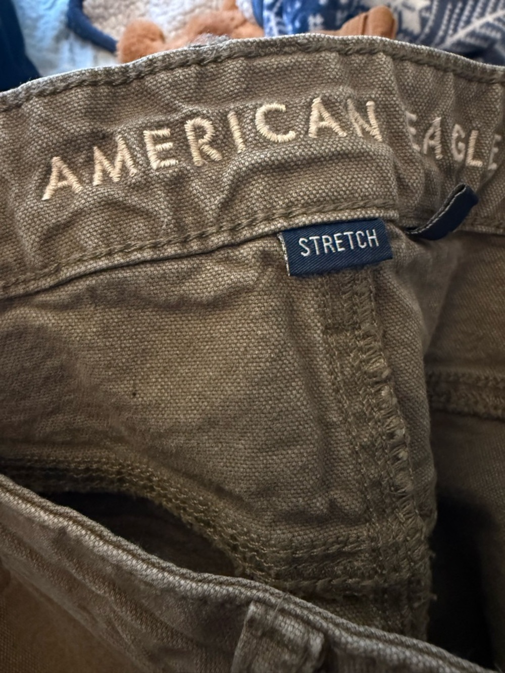 American Eagle High Rise Baggy Wide Leg Pants Stripe Side Size 4 - Picture 3 of 8